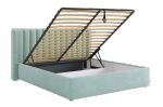 Кровать с подъемным механизмом Ева 160х200 см (галька,графит,капучино,крем,латте,мята,пудра,топаз (велюр))