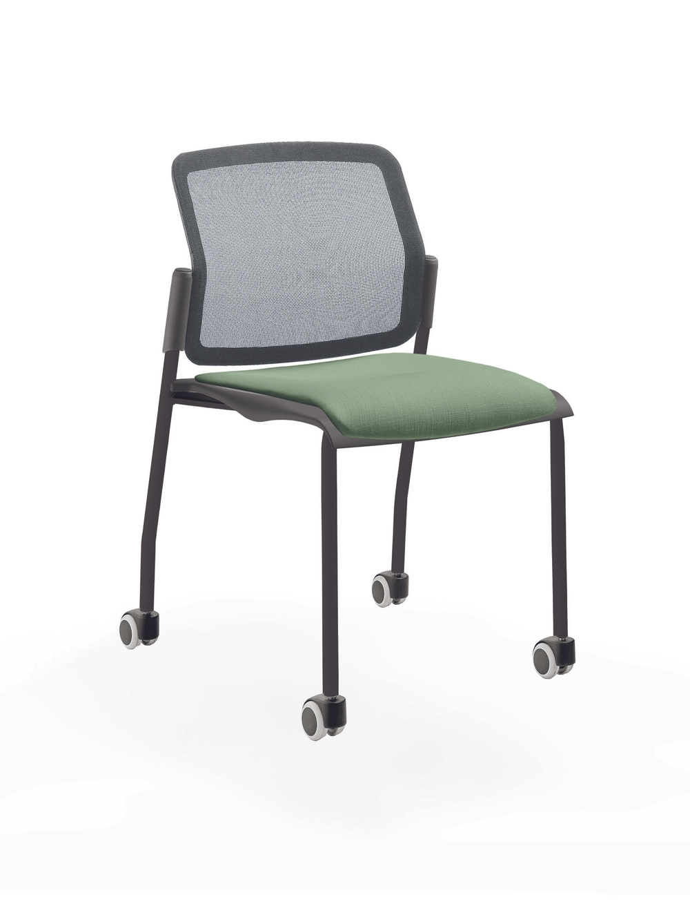 Movie стул со спинкой-сеткой на 4 ногах и колесах