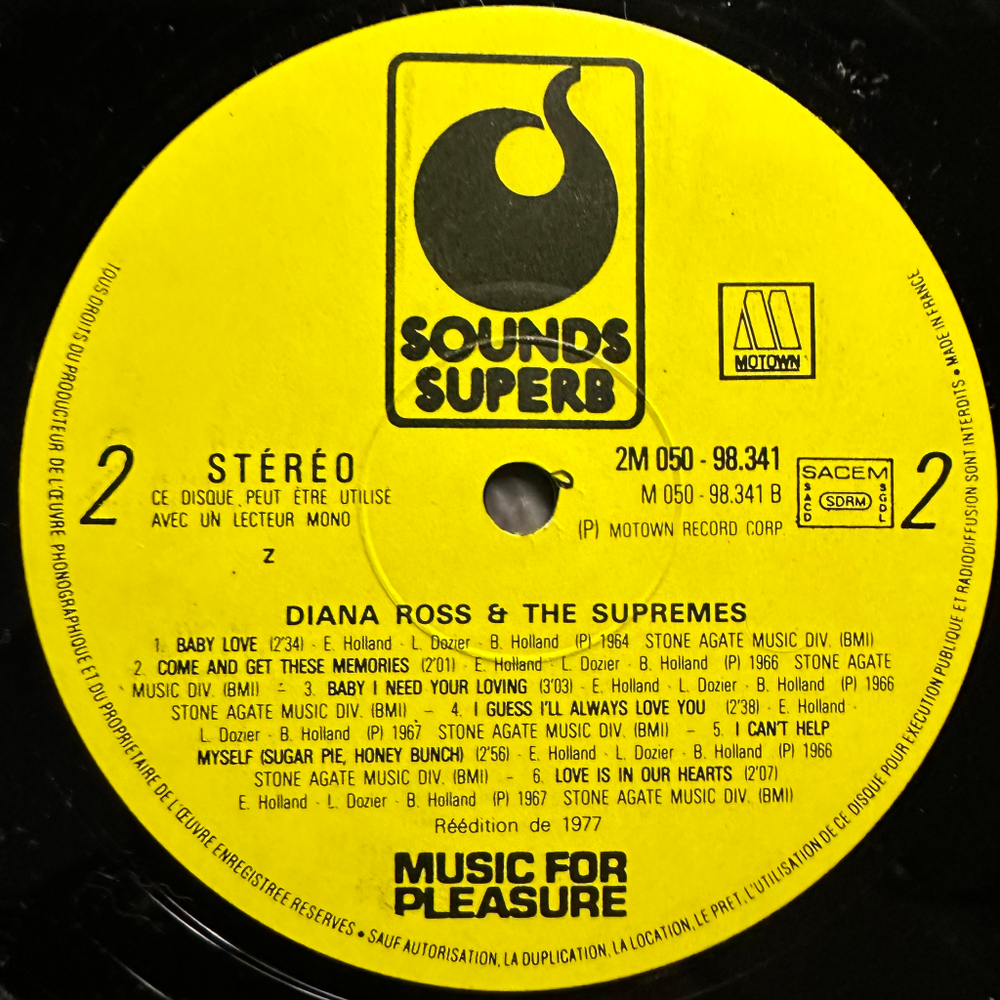 Diana Ross & The Supremes ‎– Diana Ross & The Supremes (Франция 1977г.)