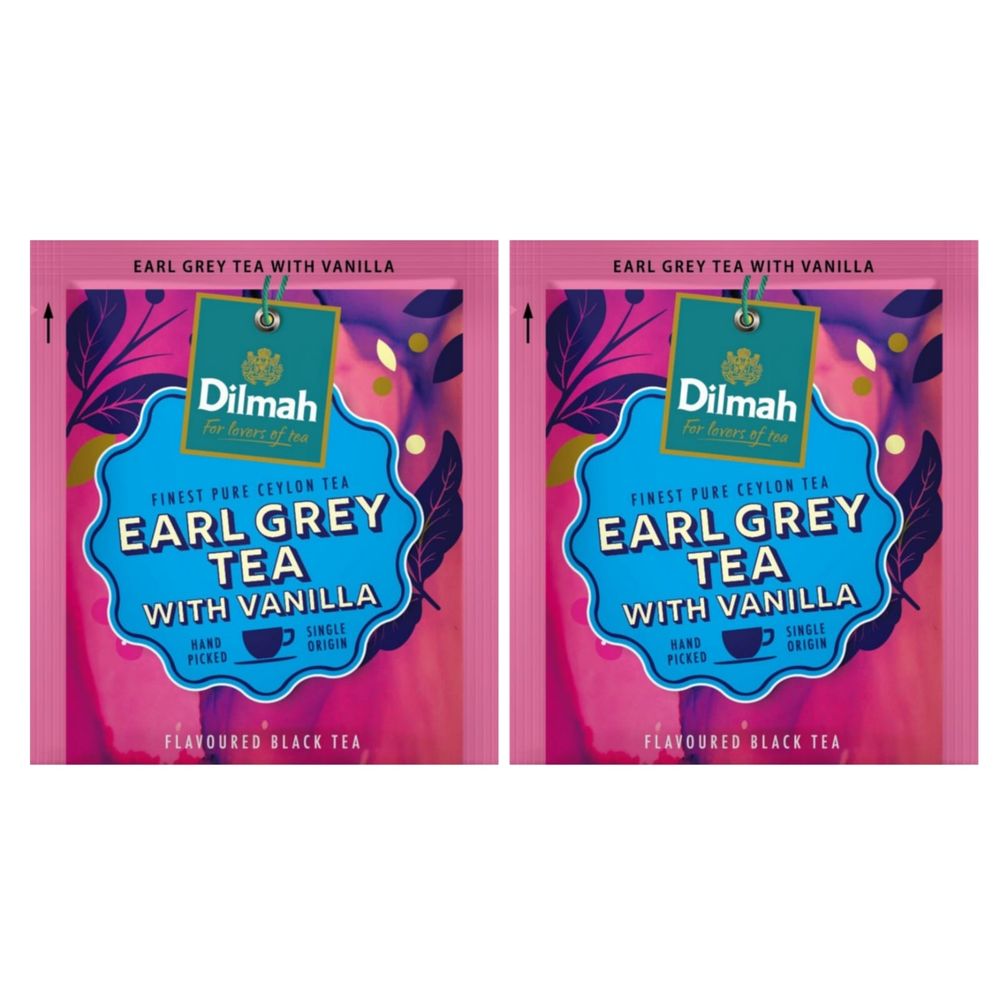 Чай черный Dilmah Ceylon Earl Grey Vanilla 100 пакетиков 2 шт