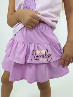 02-136-1 Комплект для девочки (фуфайка+ юбка)