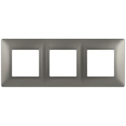 Рамка для розеток и выключателей ЭРА Elegance 14-5003-16 на 3 поста, титан