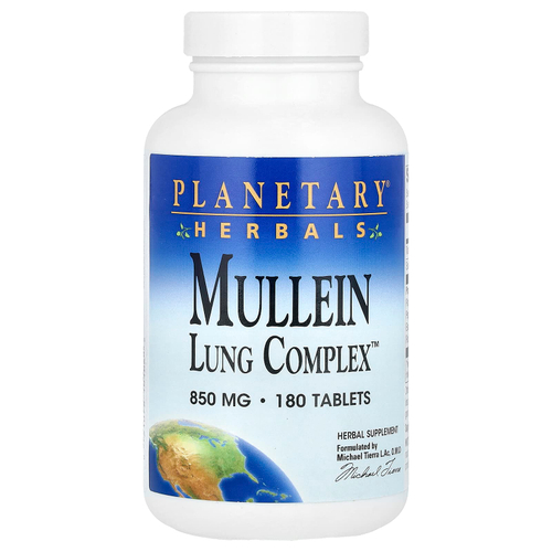 Planetary Herbals, Mullein Lung Complex ™, 180 таблеток