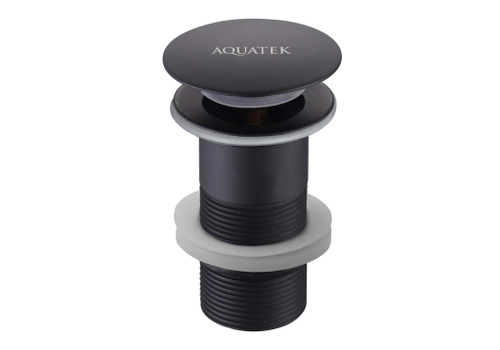 Сливной набор для раковины AQUATEK, матовый черный AQ6000MB