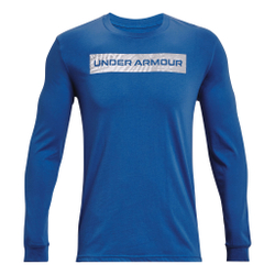 Мужское теннисное поло Under Armour Wordmark Print Fill Long Sleeve Men - Blue