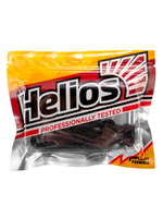 Виброхвост Helios Shaggy 5,12"/13 см Black & White 5шт. (HS-18-023)