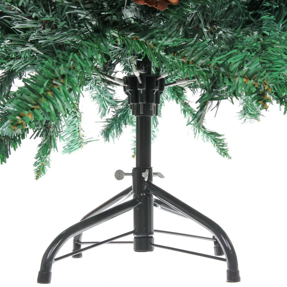 Ёлка «Финская» 120 см, ПВХ, шишки, ягоды (366 веток)