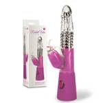 Сиренево-розовый вибромассажер-ротатор с клиторальным стимулятором - 23 см. (Цвет: сиреневый)