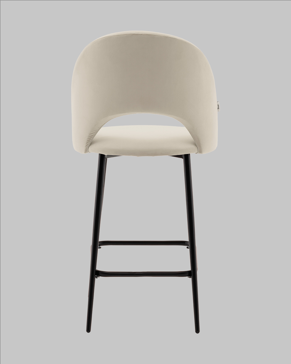 Стул полубарный Меган SN велюр бежевый