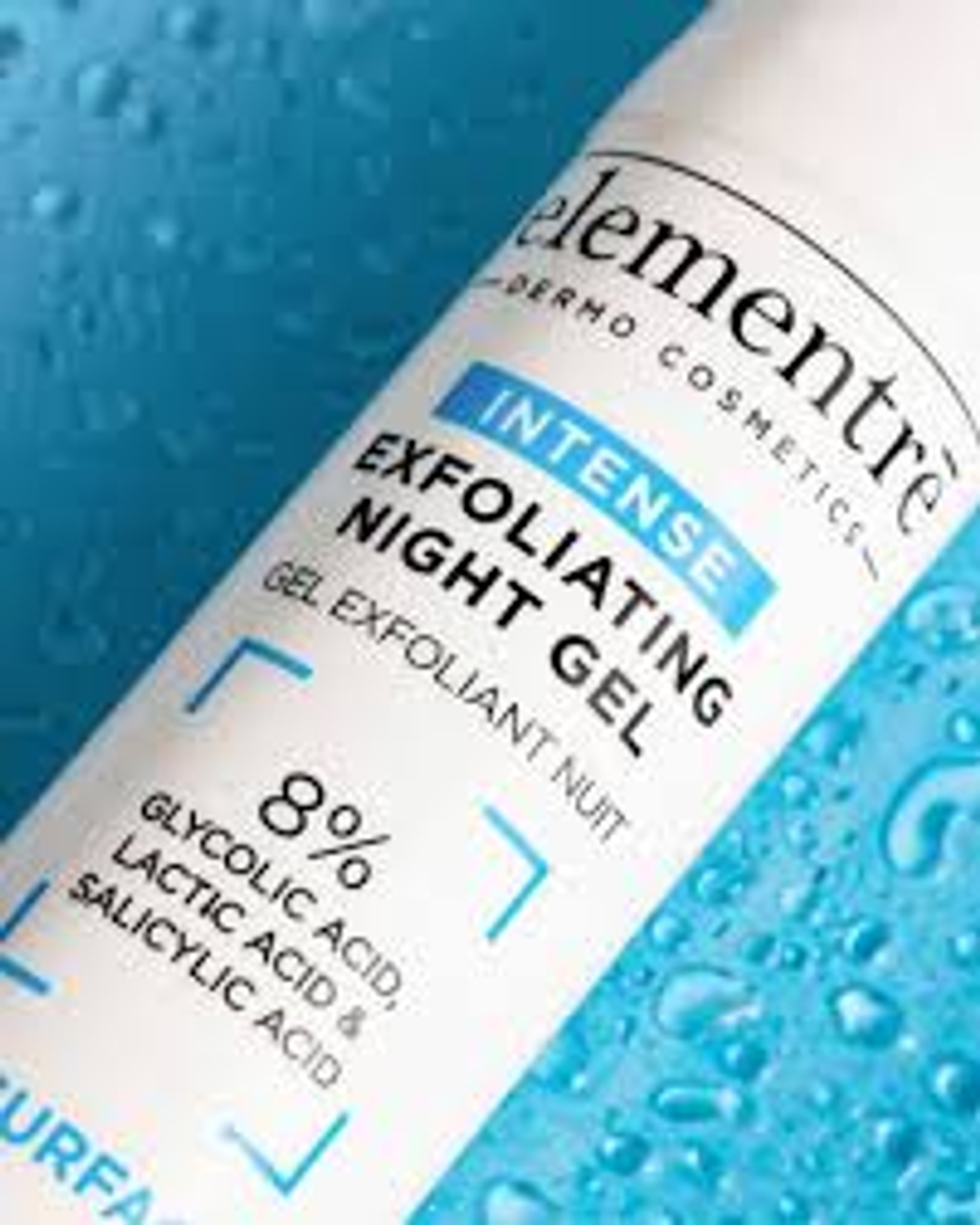 Ночной эксфолиирующий гель - 8% GLYCOLIC, LACTIC& SALICYLIC ACIDS EXFOLIATING NIGHT GEL 40 ml от Elementrè Dermo Cosmetics, Швейцария, сокращение высыпаний и постакне