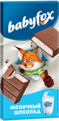 «BabyFox», молочный шоколад, 90 г