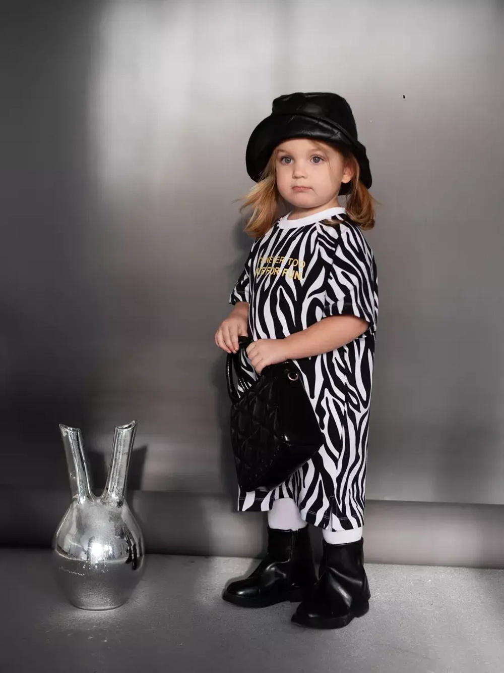 Платье в садик для девочки с принтом