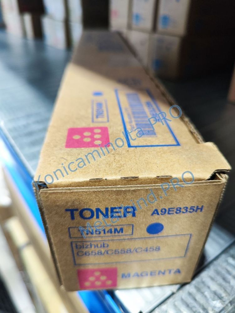 Тонер TN-514M Konica Minolta оригинальный пурпурный 50% A9E835H
