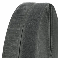 Велкро "липучка" комплект, ш. 2,5 см, т.серый