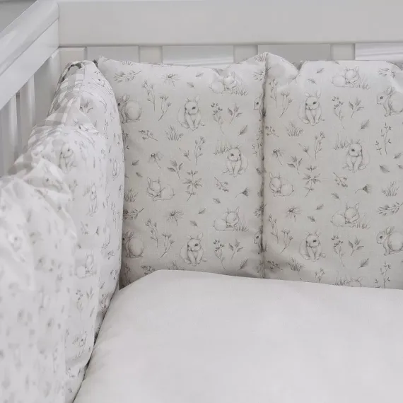 Комплект постельного белья Lollycottons Кролик Лаппин 3 предмета ,Серый