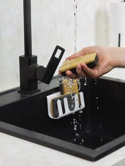 Набор губок для посуды из целлюлозы и кокосового волокна Eco Sponge, черные, 6 шт.