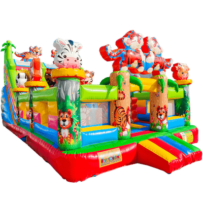 Коммерческий надувной батут «Тигриная страна 3», 10*5*5 м