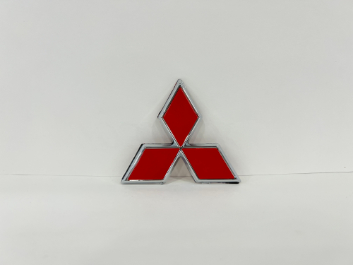 HH-102 / Логотип (шильдик, надпись, эмблема) "Mitsubishi" 8 см для крышки багажника / решетки радиатора / капота (1 шт.)