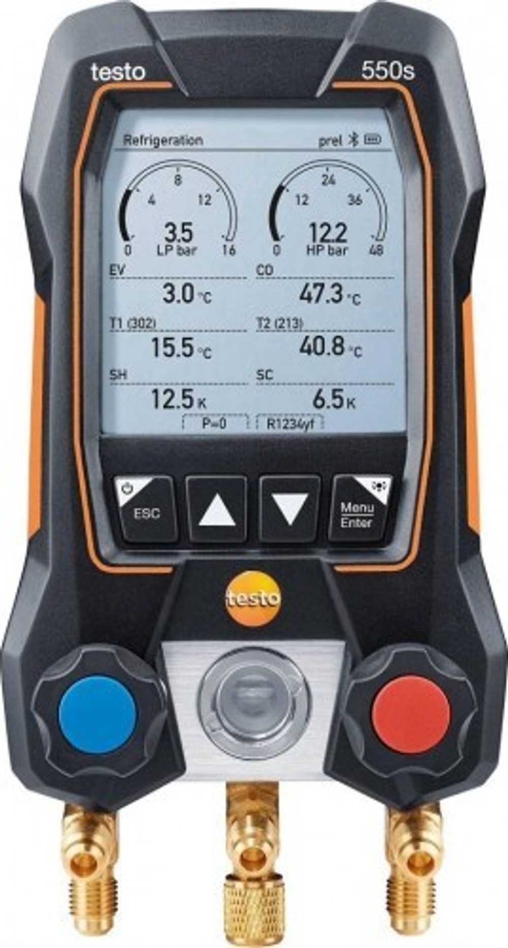 Цифровой манометрический коллектор Testo 550 s комплект 2 в кейсе 0564 5502