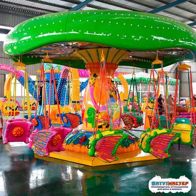Подвесная карусель «Цветочная Поляна», 12 мест, 6×6×4 м