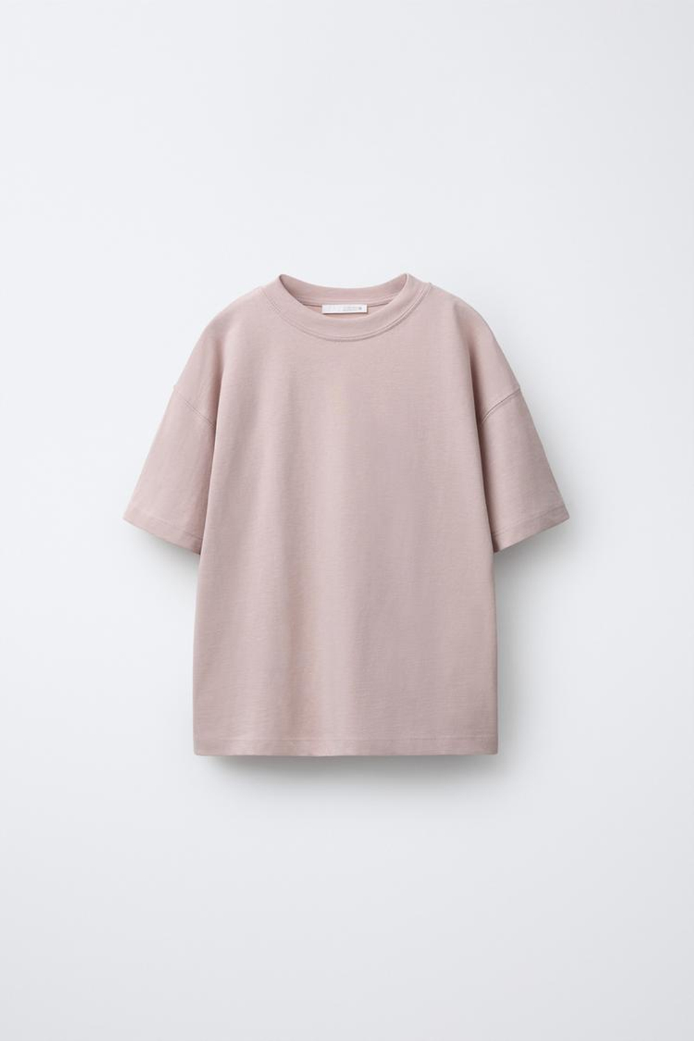 ZARA НАБОР ИЗ ТРЕХ ОДНОТОННЫХ ФУТБОЛОК, КОРИЧНЕВЫЙ/ЭКРЮ