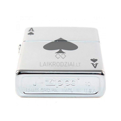 Зажигалка Zippo с покрытием High Polish Chrome, латунь/сталь, серебристая, глянцевая, 36x12x