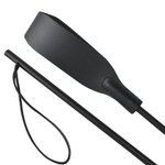 Черный кожаный стек Флеш - 58 см. (Цвет: черный)