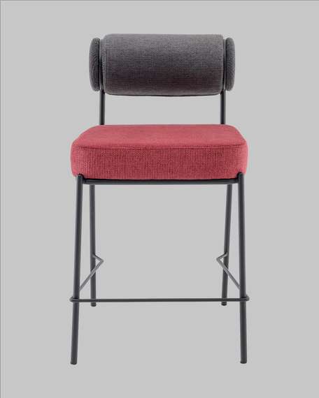 Полубарный стул Roller, тёмно-серый, бордо