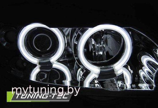Передние фары Angel Eyes для Opel Astra G (97-04) CCFL Chrome