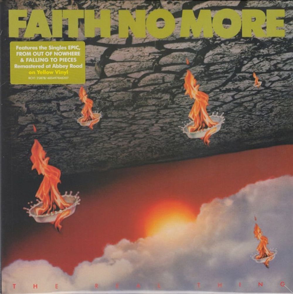 Faith No More. The Real Thing (Limited Edition, Yellow LP) новая запечатанная виниловая пластинка