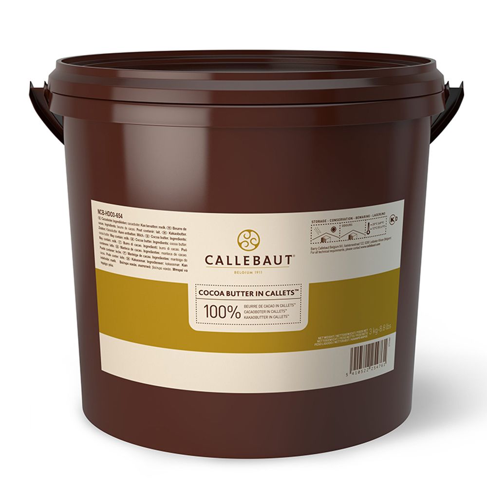 Какао-МАСЛО Callebaut в форме каллет, 3кг