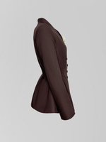 Пиджак Ifer Collection однотонный приталенный с розой на груди