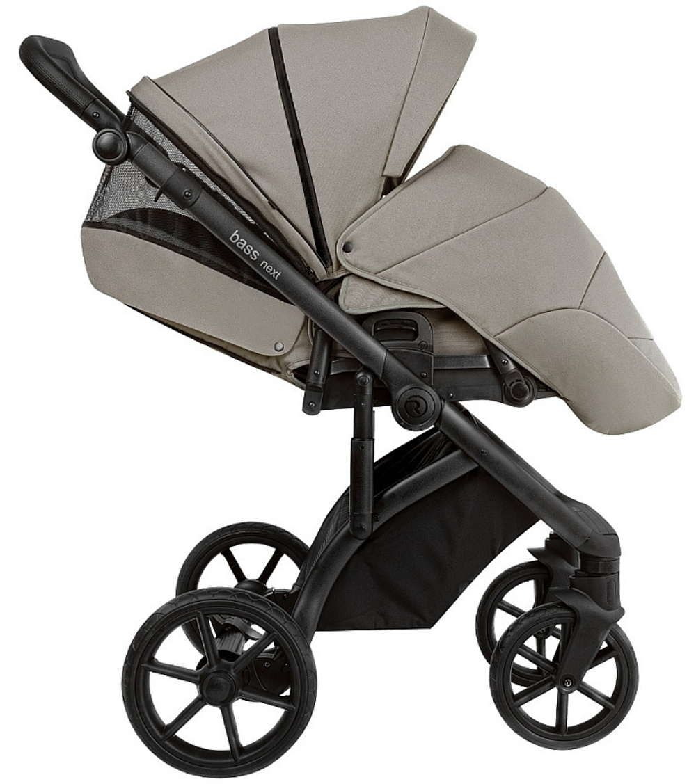 Детская коляска Roan Bass Next 2.0 3 в 1 с автокреслом Tutis Elo Lux EduSky Black BSN/41/2 Hazel/Black/руч.Black