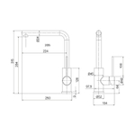 Смеситель для кухни 35к IDDIS RULSBL0i05 "Rule" высокий пов. излив, п/гайку ХРОМ