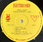 Jancsi Korossy - Seria Jazz Nr. 1 (Румыния 1966г.) 10"