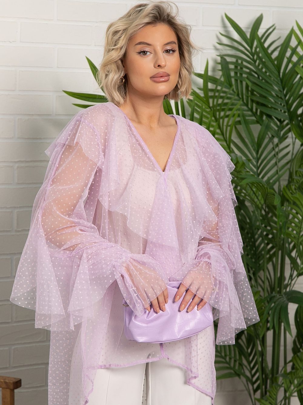 Блуза Диантус (сиреневая) Б15549-39М LT Collection