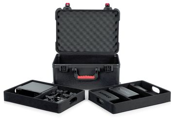 GATOR GTSA-MICW7 - пластиковый кейс для 7 беспроводных микрофонов, и два лотка для аксессуаров