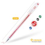 Ручка гелевая Crown "Hi-Jell" красная 0,5мм, штрих-код, 1шт