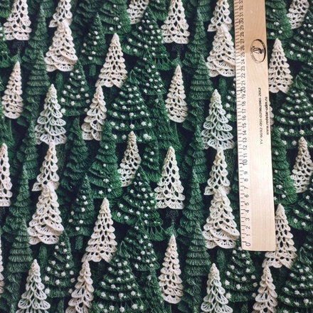 Футер 2х нитка петля Ёлки на Зеленом