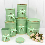 Коробка 21х25.5 см Набор 6 шт "Flowers For You" (Зеленый)