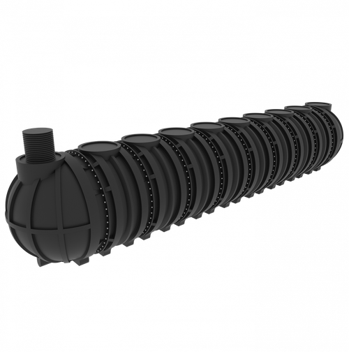 Емкость подземная горизонтальная Мультпласт M50 50000 л. горизонтальная (12710x2400x2400см;1740кг;черный) - арт.555434.38