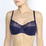 Бюстгальтер-балконет с кружевом (Размер: 80D) (Цвет: черный)