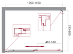 Душевой уголок BelBagno Unique 115x80 UNIQUE-AH-1-100/115-80-C-Cr профиль Хром стекло прозрачное