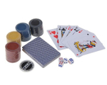 Игра набор 5 в 1 Game Set рулетка: 2 шар, 4 кубика, 1 колода, 100 фишек, сукно