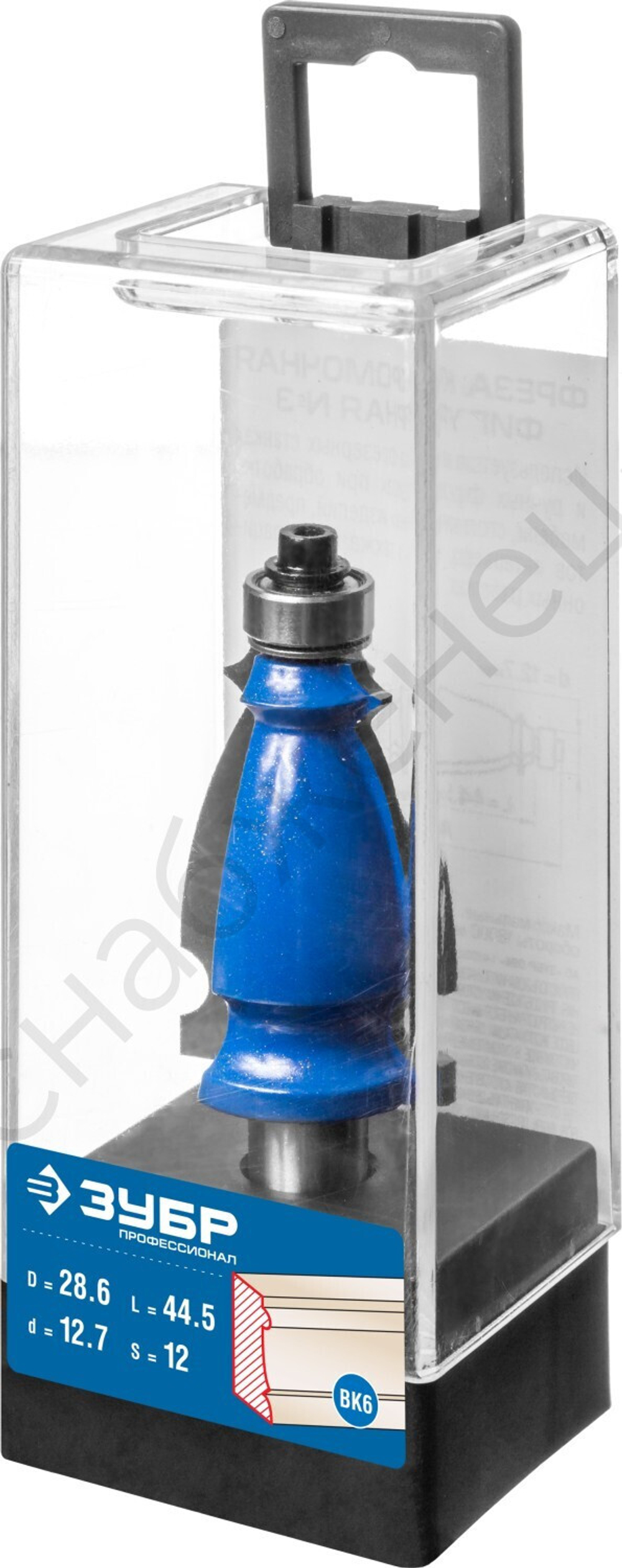 ЗУБР 44,5x28мм, хвостовик 12мм, фреза кромочная фигурная №3