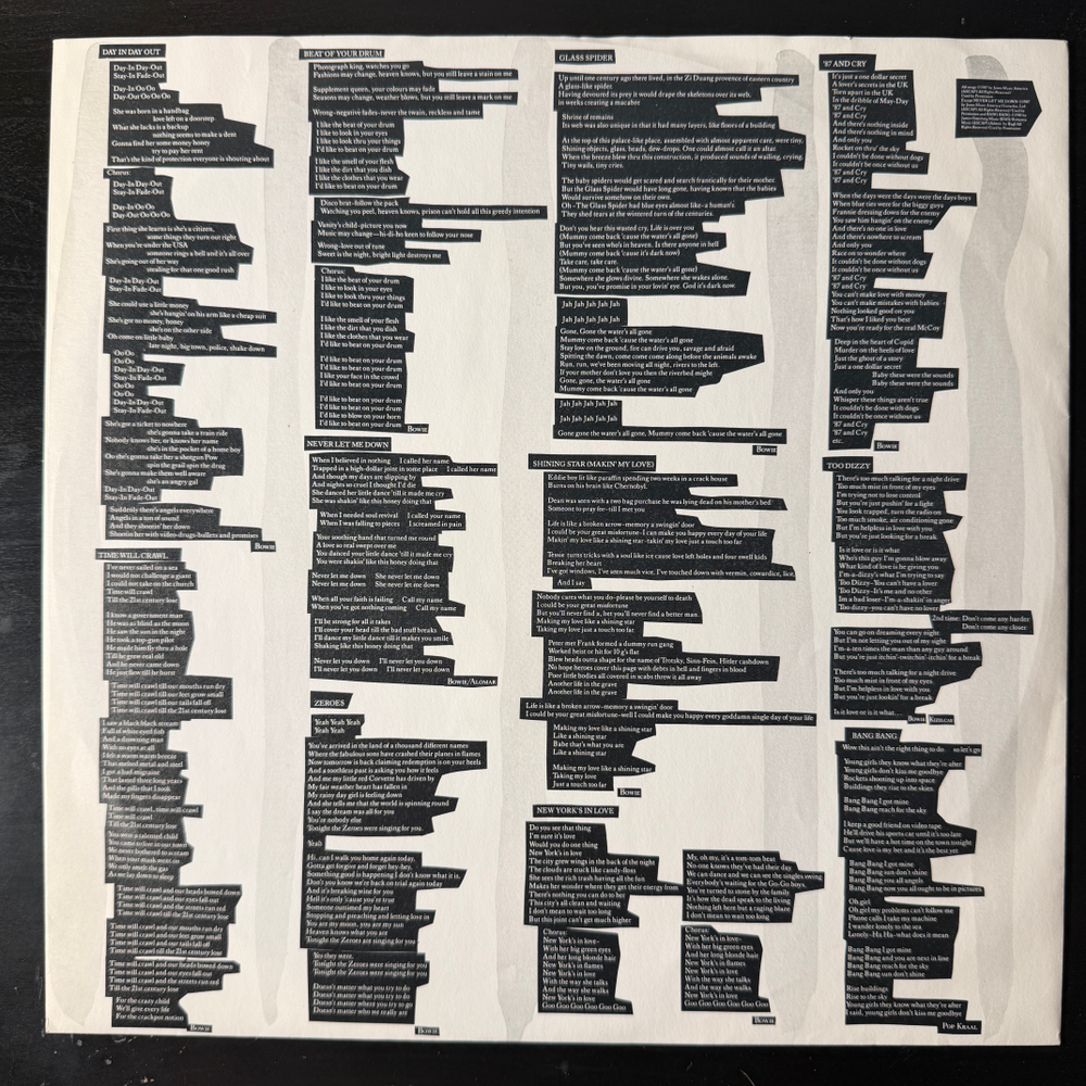 David Bowie - Never Let Me Down (Европа 1987г.)