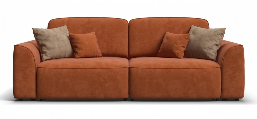 Диван Кинг Велюр Алькантара оранж