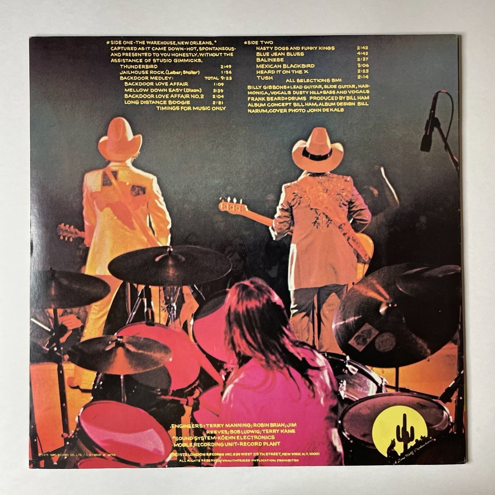 Винтажная виниловая пластинка LP ZZ Top Fandango (Japan 1975) (No Obi) Long Distance Boogie