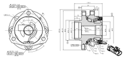 Ступица передняя в сборе L=R OPEL Astra G +ABS /4отв GANZ GIK05028