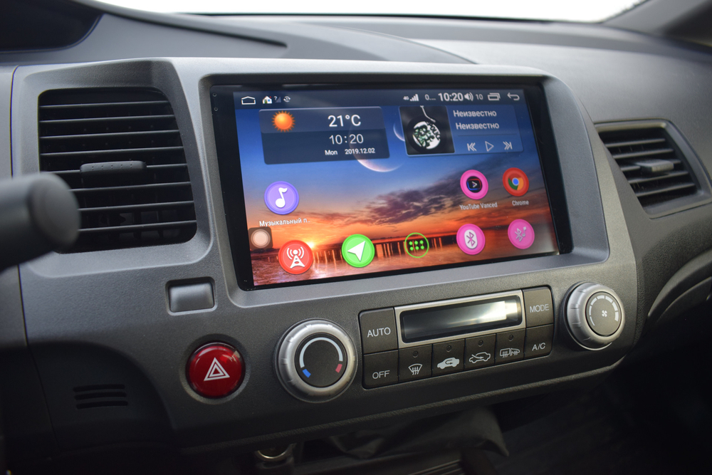 Магнитола Honda Civic 8 4d 2005-2012 (левый руль, рамка 9) - Teyes CC3-2K на Android 10, 2K QLED, ТОП процессор, CarPlay, 4G SIM-слот